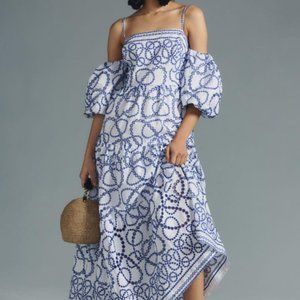 GORGEOUS By Anthropologie Puff-Sleeve Eyelet Dress